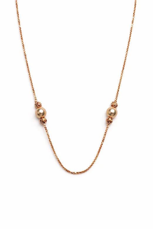 Elegant 18K Gold Box Chain Statement Necklace White Pearls Women Trendy Daily Wear Jewelry Gift