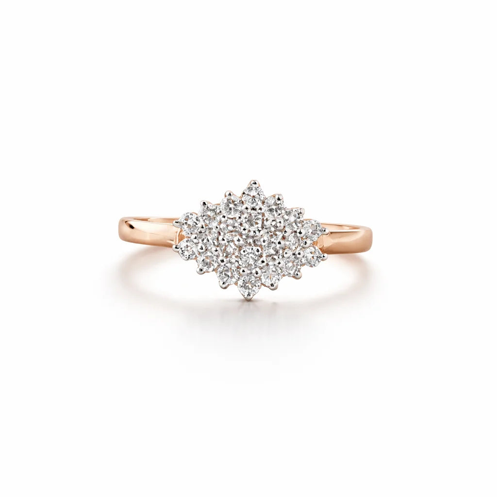 Namivaa Cluster Flower Ring Women Elegant Design Wedding Engagement Party Fine Jewelry Gift