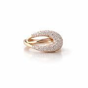 Namivaa Curved Wrap Design Statement Cocktail Ring for Women Elegant Party Wedding Jewelry Polished