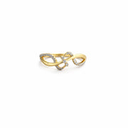 Namivaa Infinity Twist Ring Pave Set Elegant Minimalist Band for Women Wedding Party Daily Wear Gift