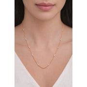 Rose Gold Minimalist Bar Chain Necklace Women's Elegant Daily Gift Jewelry