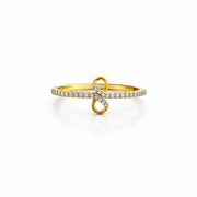 Infinity Ring Women Minimalist Pave Band Elegant Fine Jewelry Wedding Party Daily Wear Gift High
