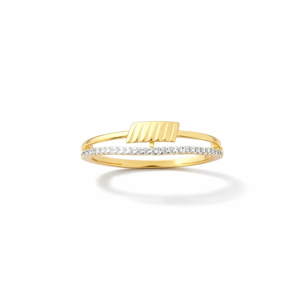 Namivaa Bar Design Minimalist Stackable Band Elegant Daily Wear Wedding Ring Women Fine Jewelry Gift No reviews yet