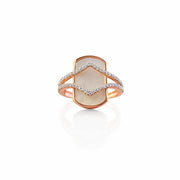Namivaa Geometric Hexagon Design Elegant Statement Party Halo Ring for Women