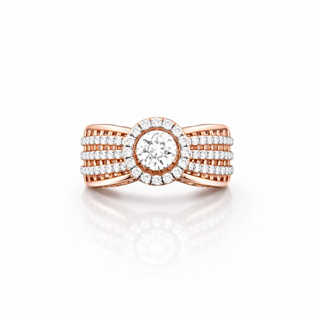 Namivaa Halo Cluster Engagement Ring Women Luxury Multi Row Band Wedding Party Fine Jewelry High Polish Micro Insert
