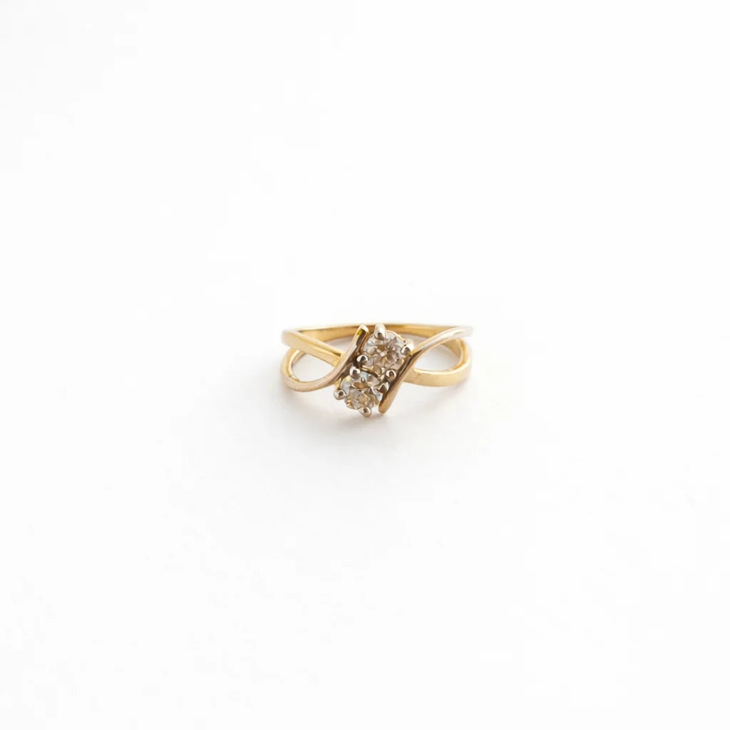 Namivaa 18K Rose Gold Brilliant Cut Diamond Cluster Engagement Ring Women Modern Open Band Bridal Wedding Promise Fine