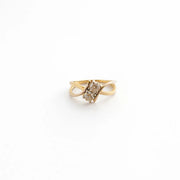 Namivaa 18K Rose Gold Brilliant Cut Diamond Cluster Engagement Ring Women Modern Open Band Bridal Wedding Promise Fine