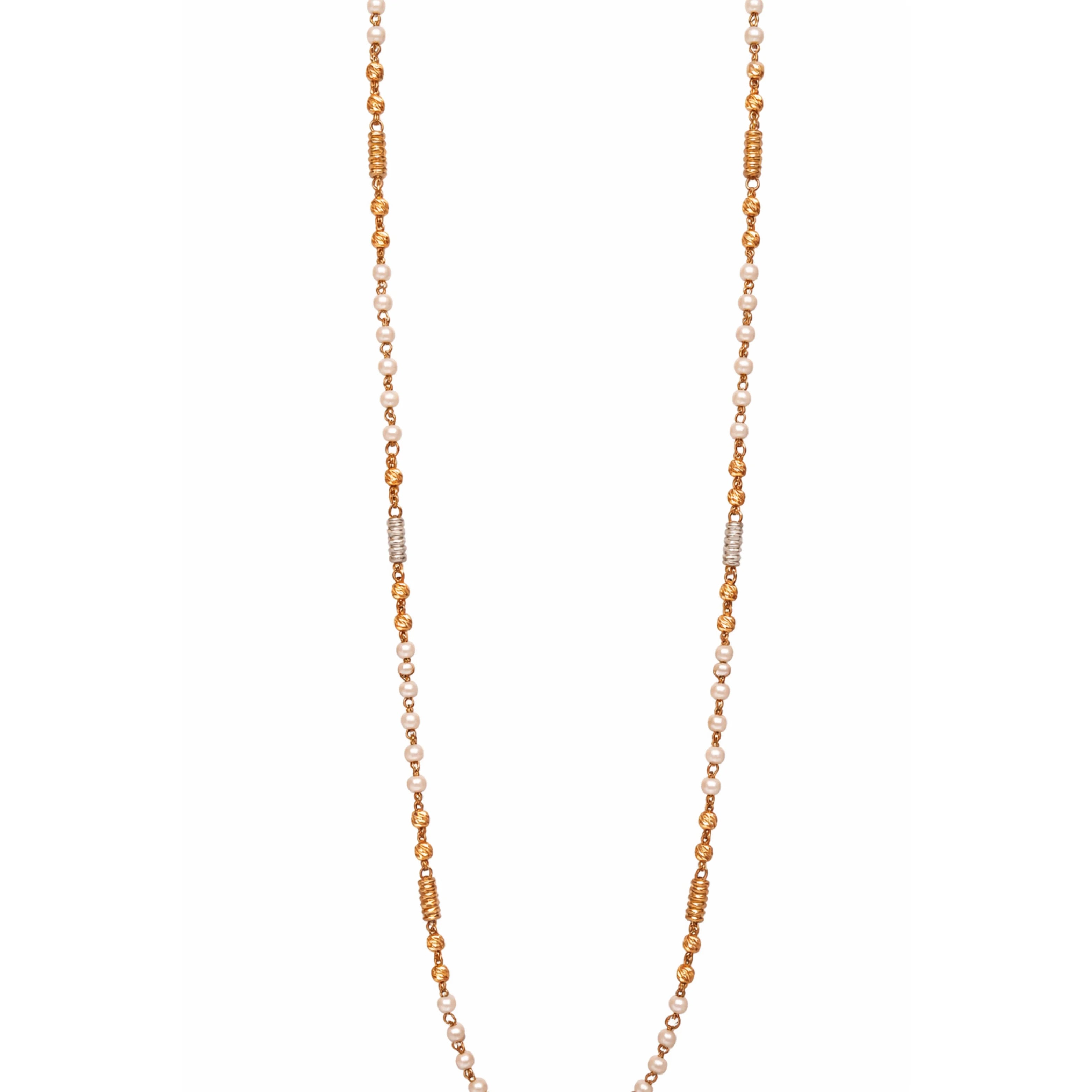 Beaded Chain Necklace with Pearls Elegant Womens Party & Wedding Jewelry by Namivaa