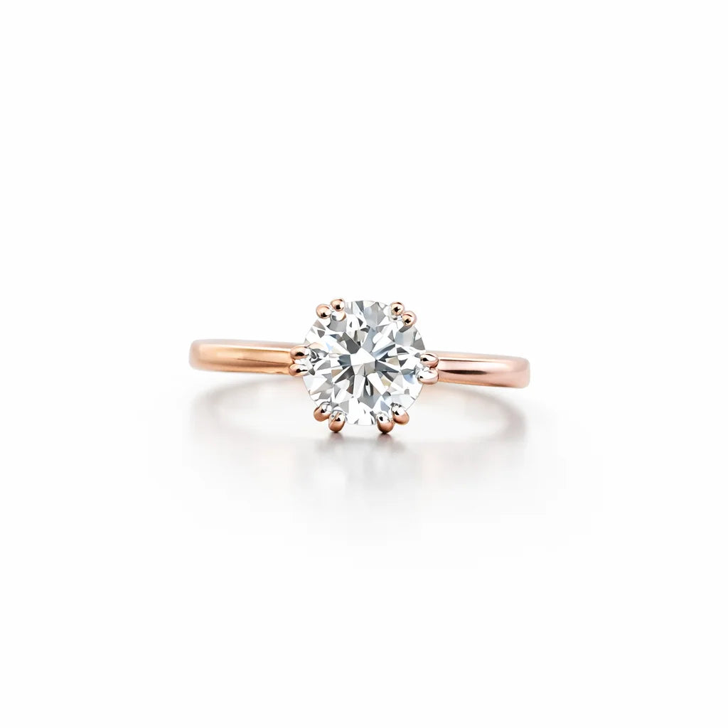 Namivaa Solitaire Engagement Ring Women Classic Prong Setting Bridal Wedding Ring Fine Jewelry Gift Elegant