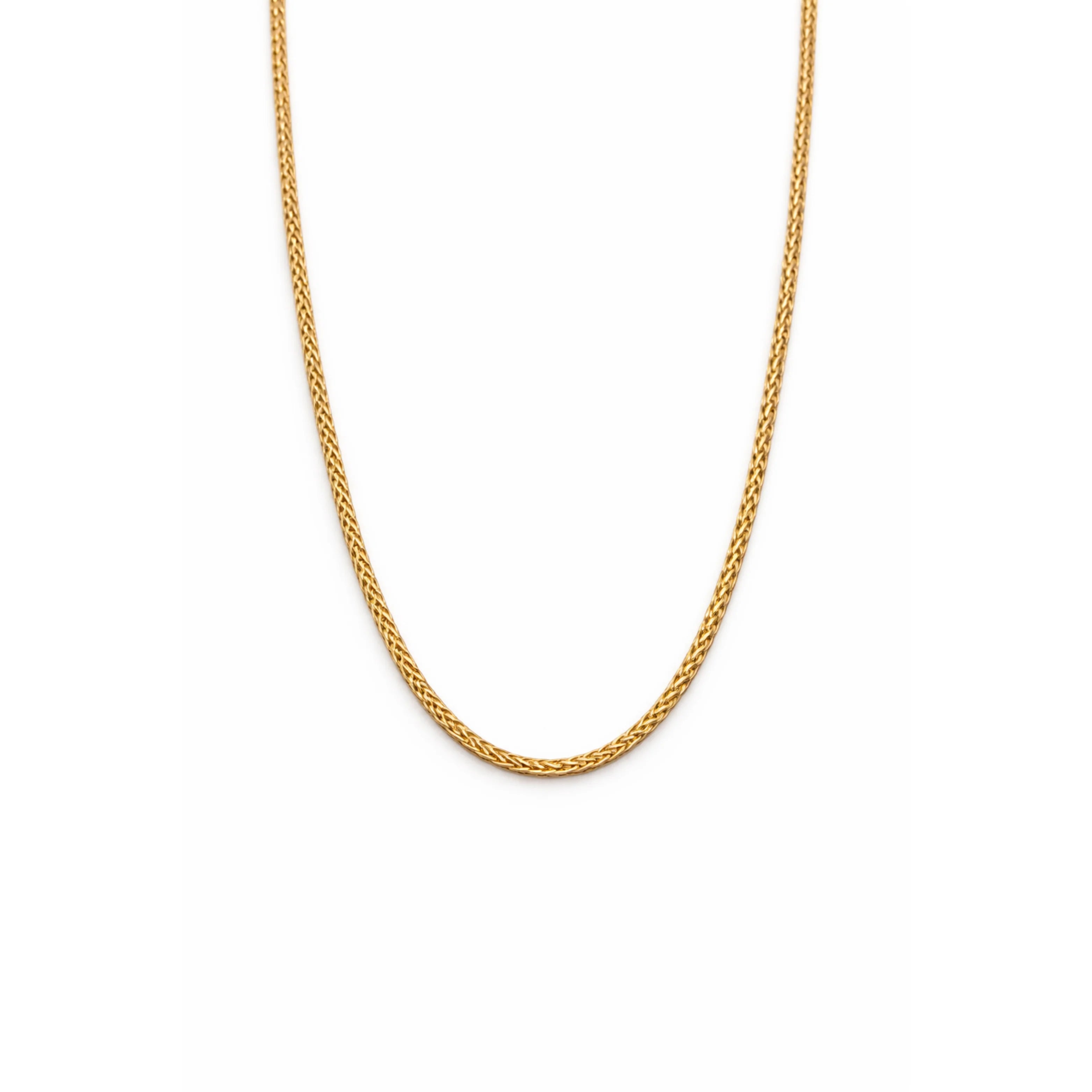 Namivaa Minimalist Rose Gold Rope Chain Necklace Classic Simple Women's Jewelry for Anniversary Daily Use