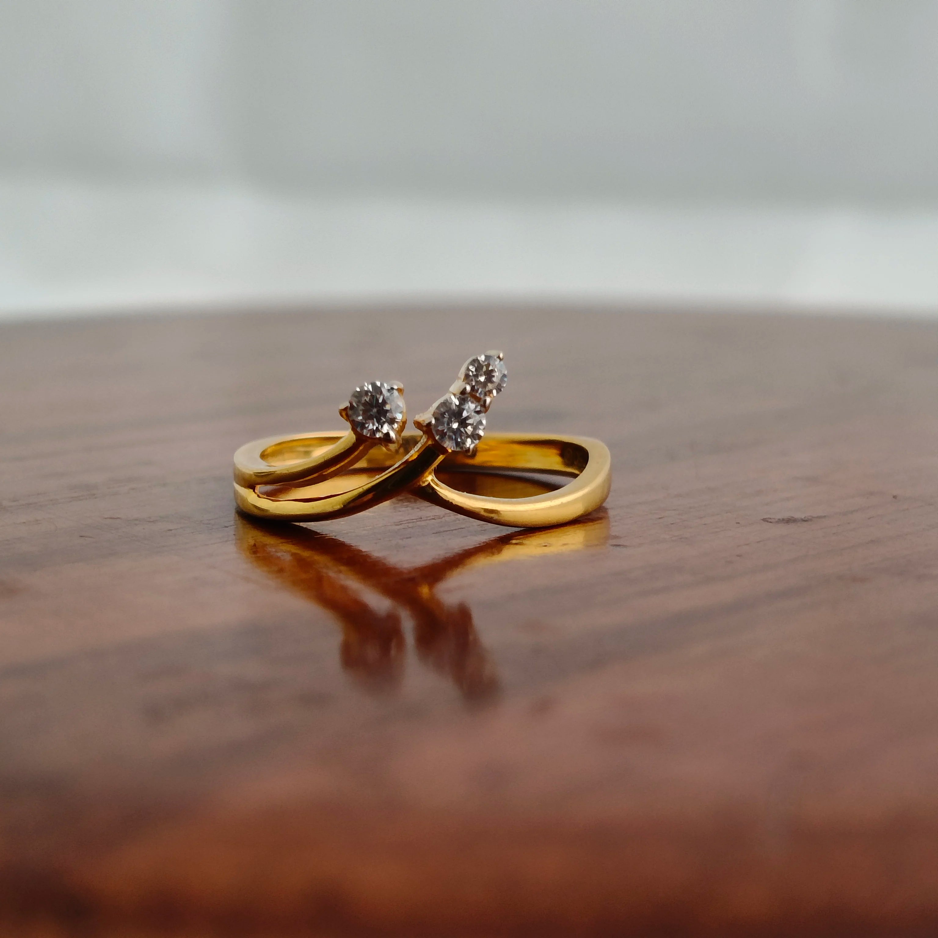 Namivaa Open Wrap Bypass Ring Women Minimalist Solitaire Style Wedding Anniversary Fine Jewelry Certified Gift From India