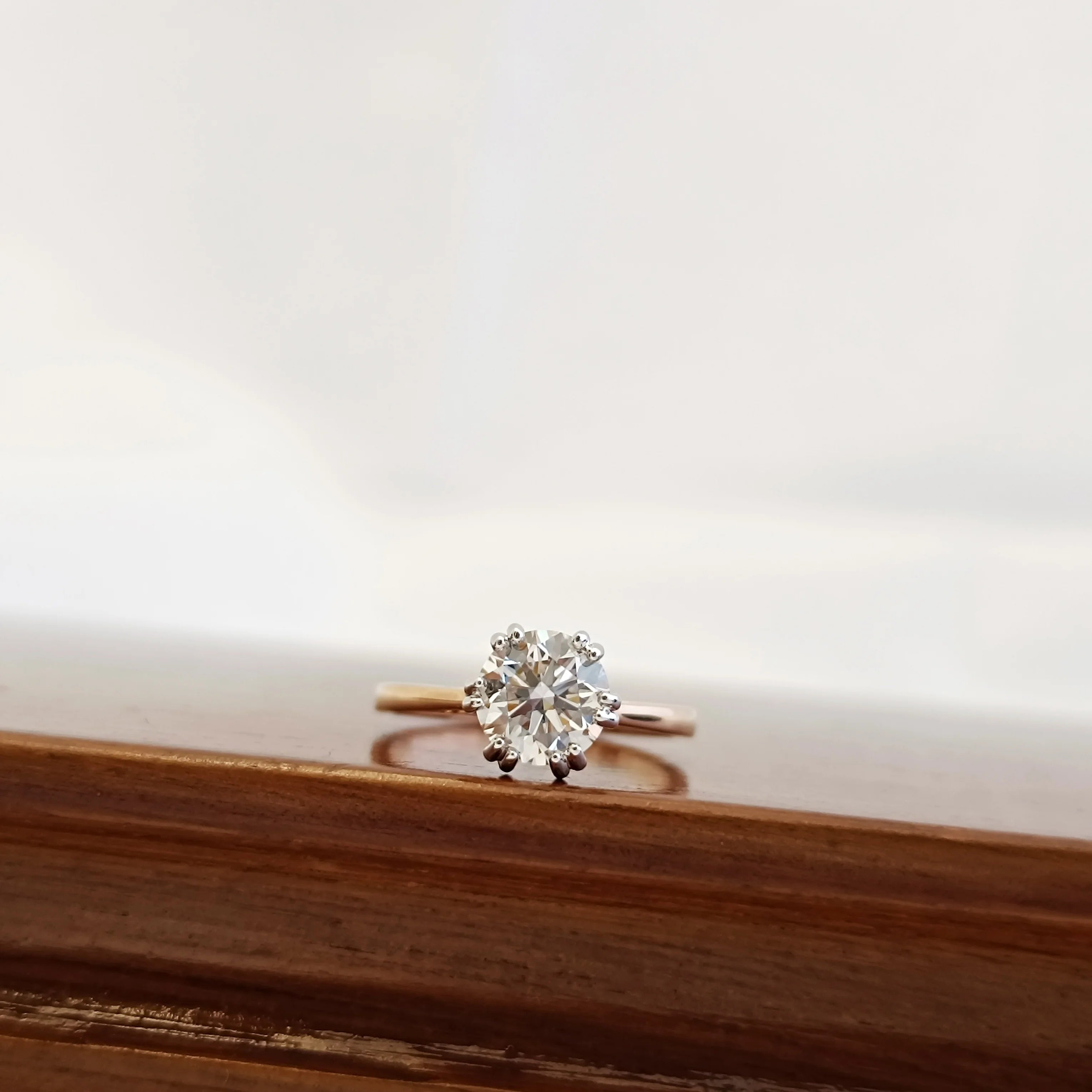 Namivaa Solitaire Engagement Ring Women Classic Prong Setting Bridal Wedding Ring Fine Jewelry Gift Elegant