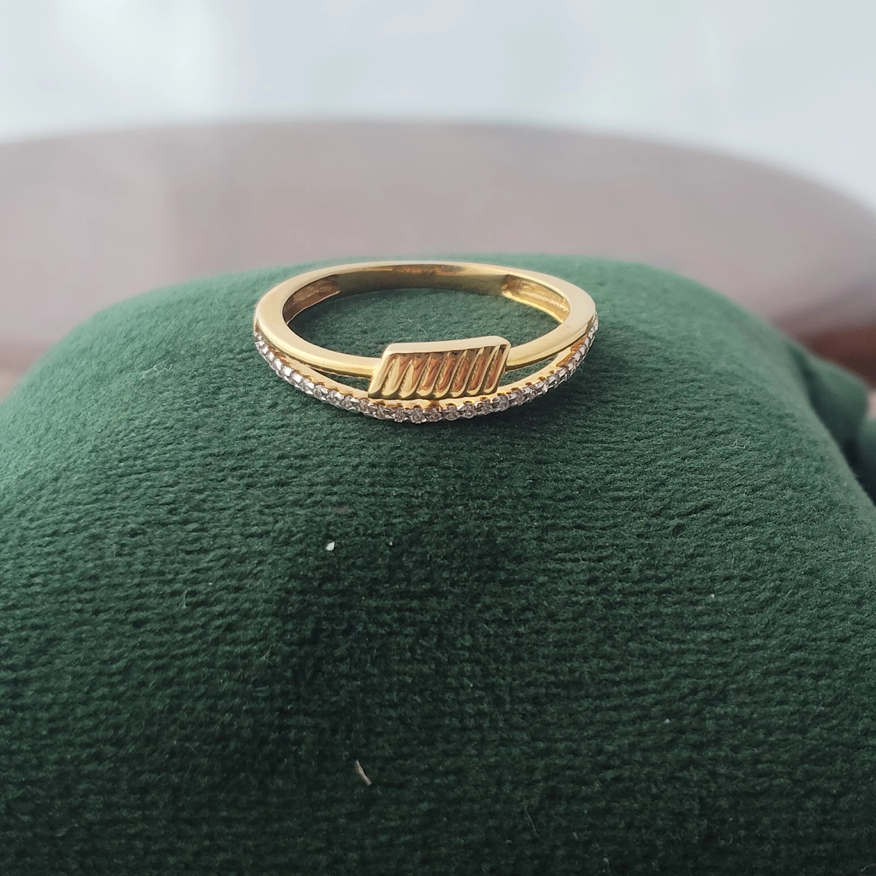Namivaa Crossover Criss Cross Pave Set Band Elegant Minimalist Wedding Ring Women From India Fine Jewelry Gift