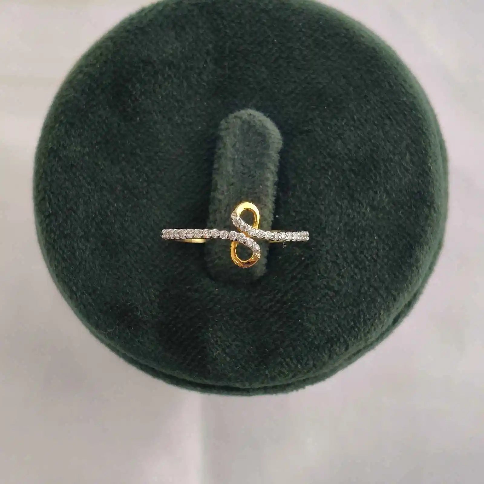 Infinity Ring Women Minimalist Pave Band Elegant Fine Jewelry Wedding Party Daily Wear Gift High