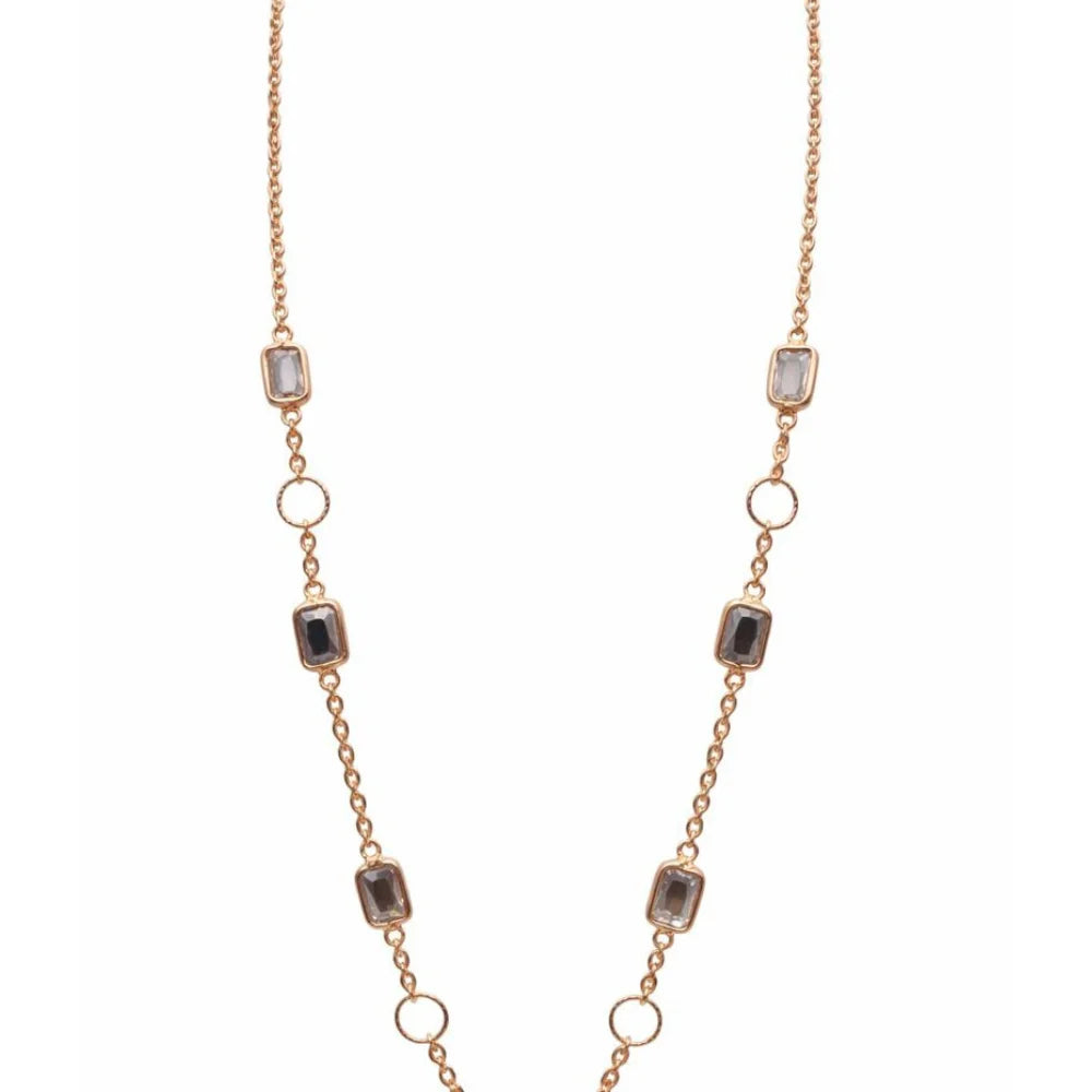 Long Gold Link Chain Necklace with Crystal Pendant & Elegant Vintage Luxury Pearl Tassel for Women's Party Occasion