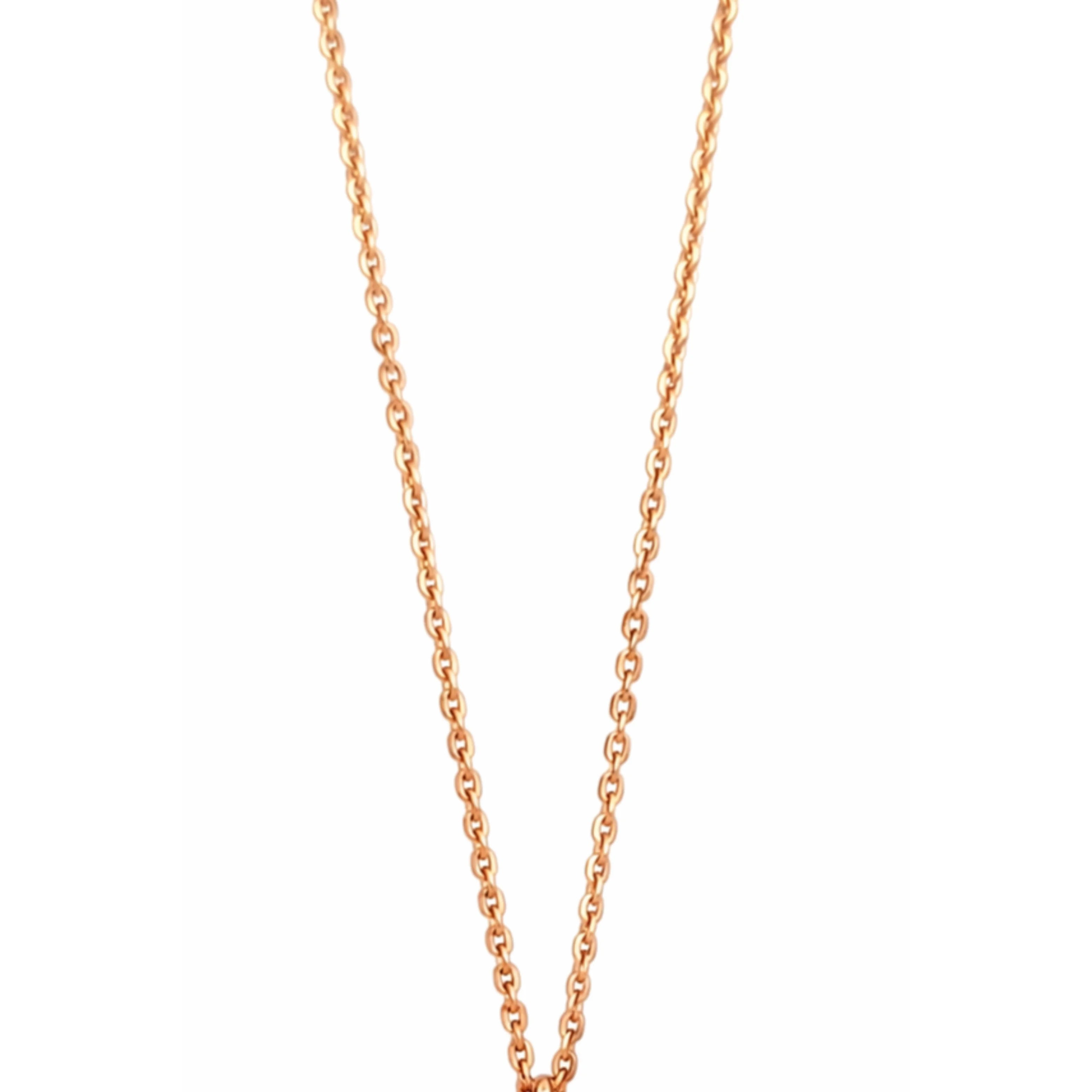 Namivaa Rose Gold Link Chain Statement Necklace Women Elegant Infinity Style Minimalist Pearl Jewelry Sparkle Accents Party