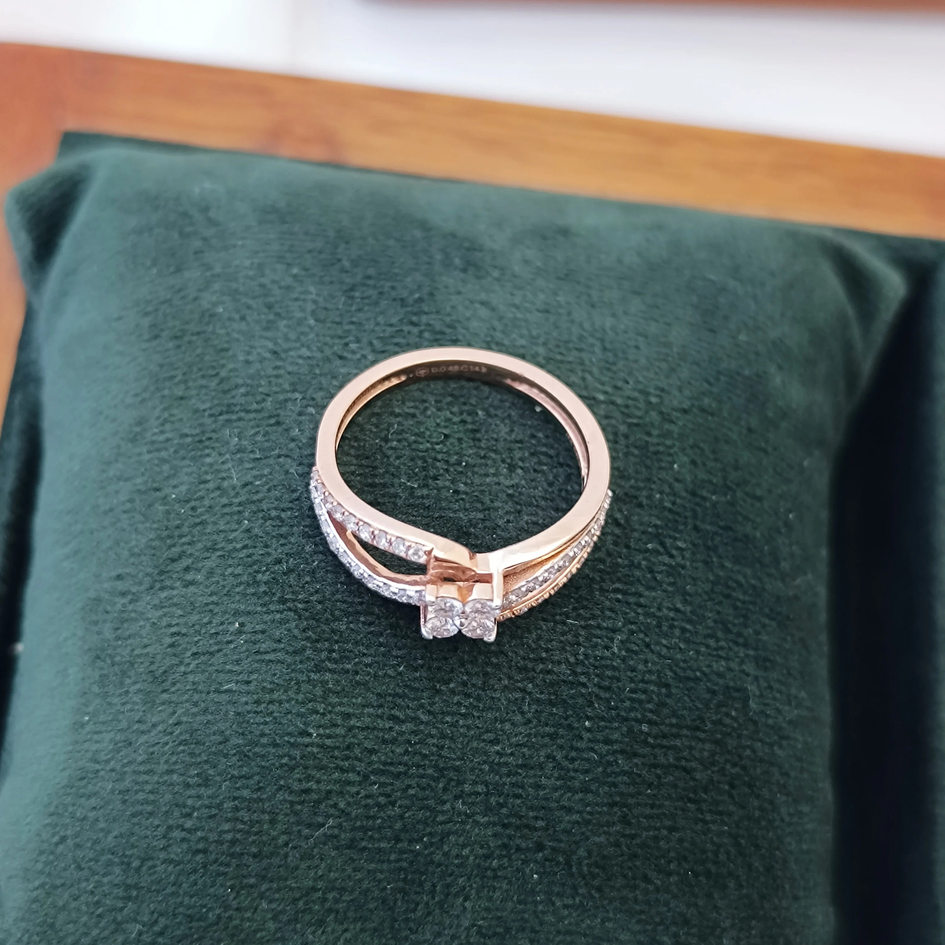 Namivaa Other Flower Cluster Women Elegant Twist Band Engagement Wedding Ring Fine Jewelry High Polish Finish