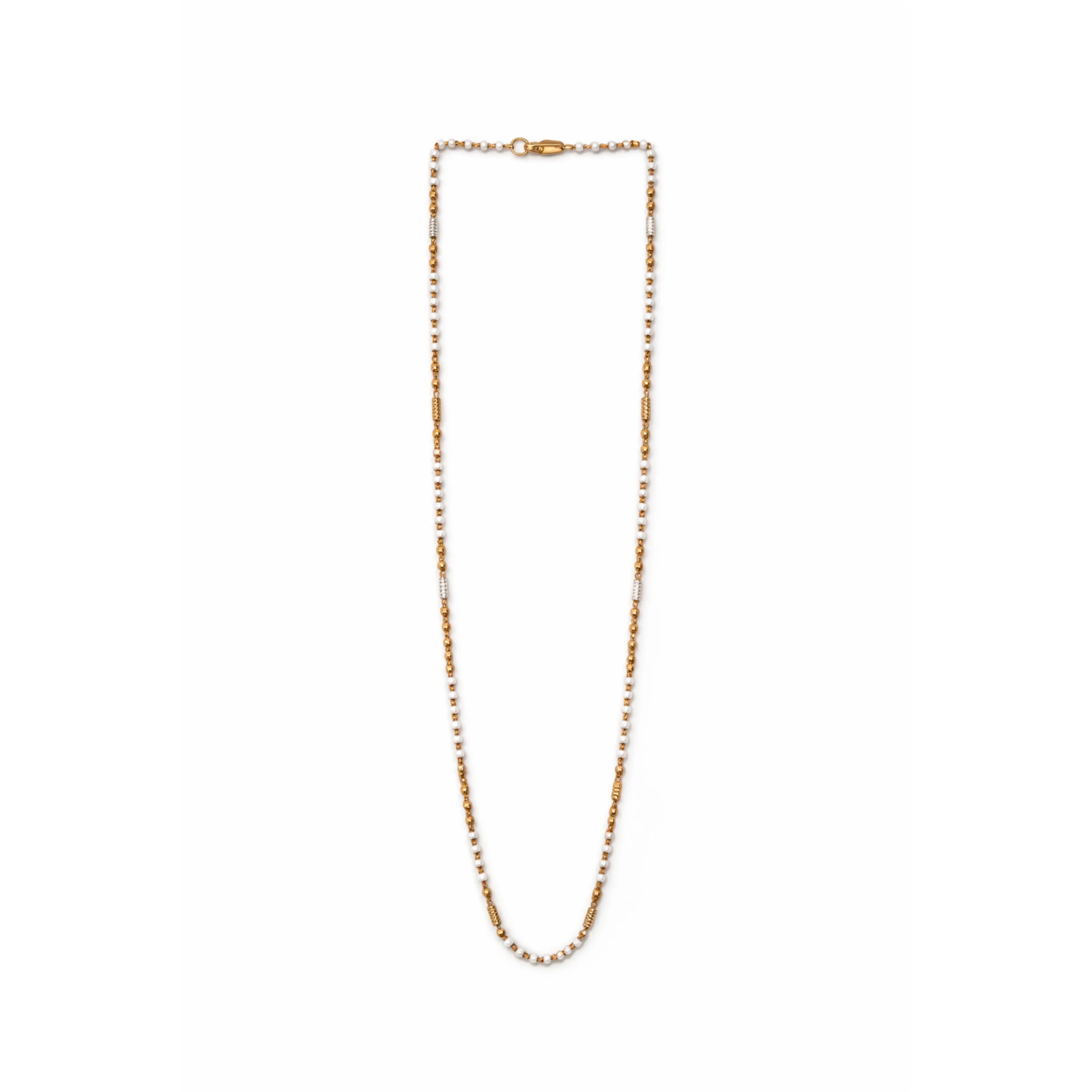 Beaded Chain Necklace with Pearls Elegant Womens Party & Wedding Jewelry by Namivaa