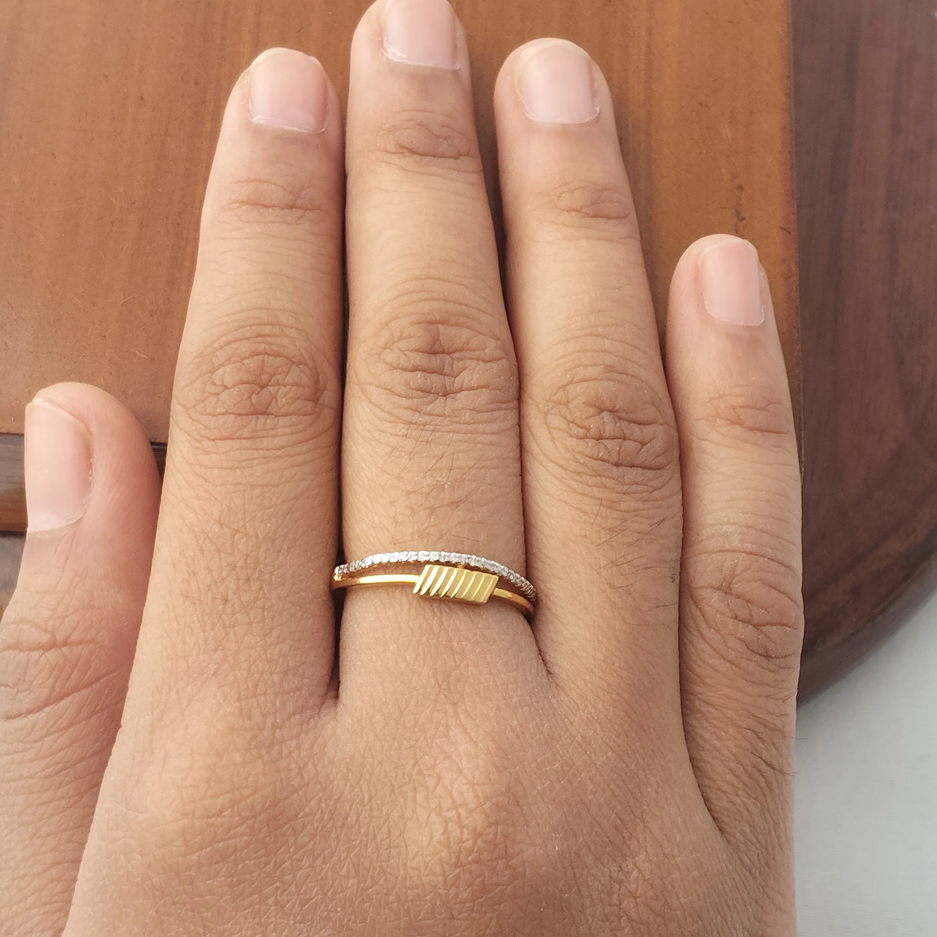 Namivaa Crossover Criss Cross Pave Set Band Elegant Minimalist Wedding Ring Women From India Fine Jewelry Gift