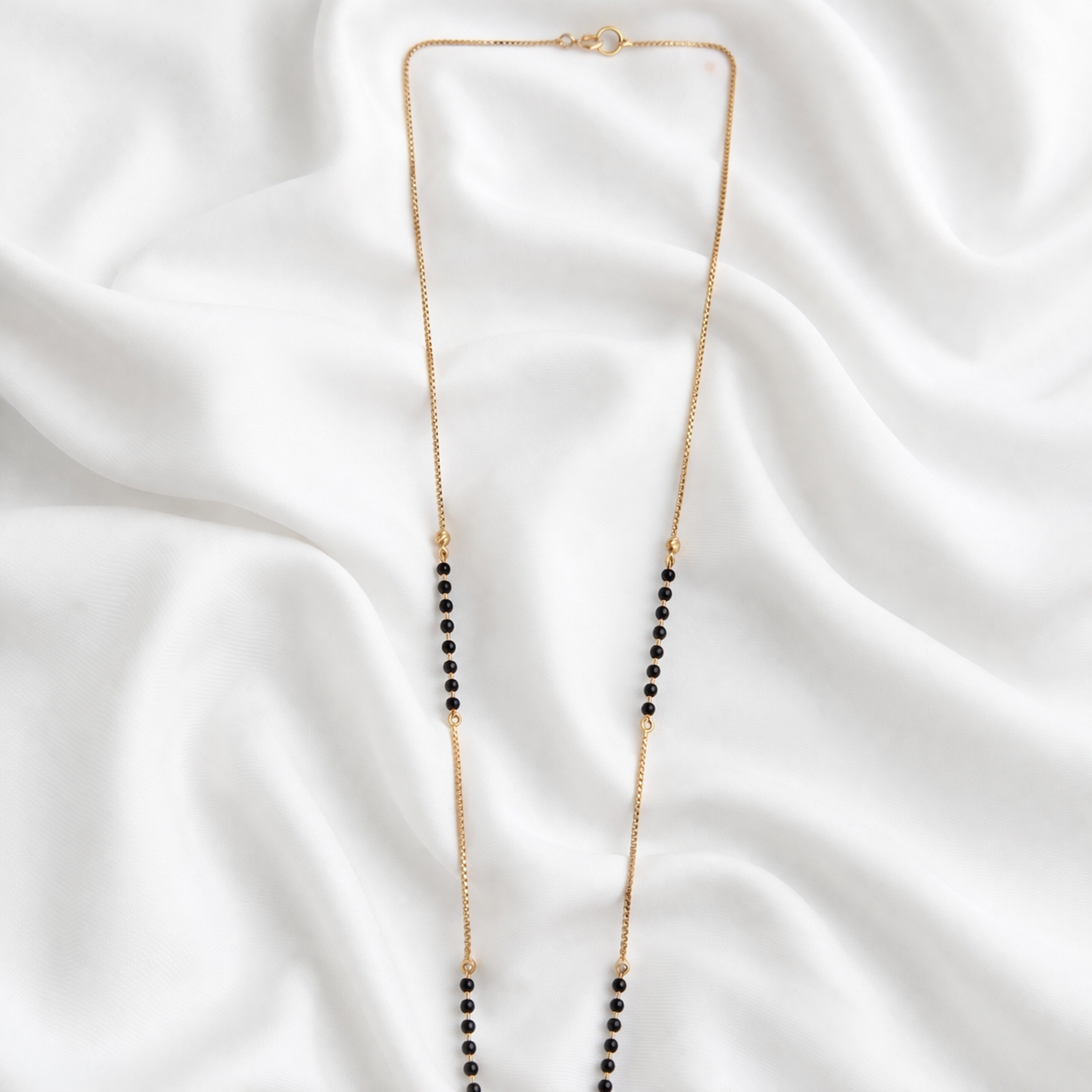 Namivaa 18K Rose Gold Plated Modern Geometric Mangalsutra – Contemporary V-Shape Diamond-Studded Daily Wear for Women