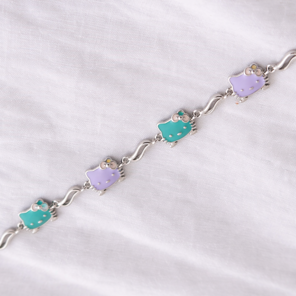 Namivaa Sterling Silver Colorful Crab Charm Bracelet – Adjustable Enamel Jewelry for Infants and Toddlers