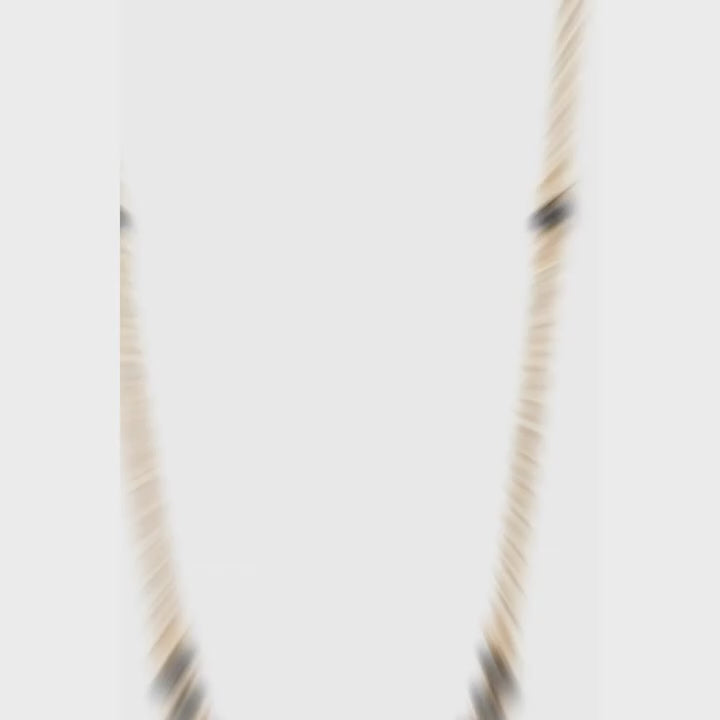 Load video: Fashion 18CT Rose Gold Midnight Bead Statement Necklace Women Minimalist Black Moti Link Chain Certified Jewelry