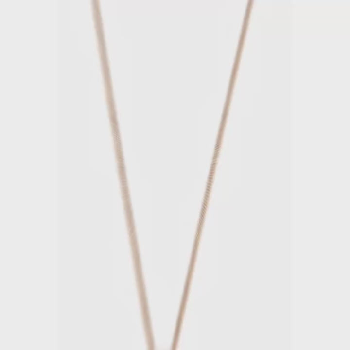 Load video: Namivaa Fashion 18CT Rose Gold Lucky Clover Statement Necklace for Women Minimalist Disc Charm Diamond Accent Link Chain