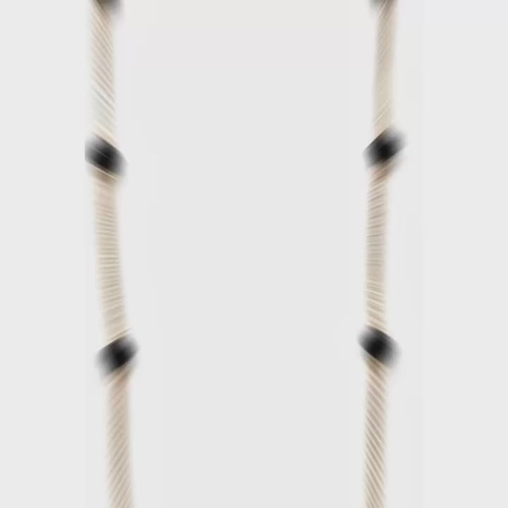 Load video: Fashion 18K Rose Gold Black Bead Link Chain Statement Necklace Women Minimalist Elegant Jewelry Gift